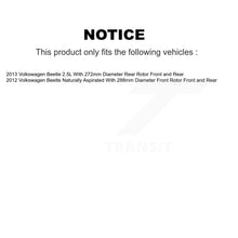 Charger l'image dans la galerie, Front Rear Disc Brake Rotors And Ceramic Pads Kit For Volkswagen Beetle