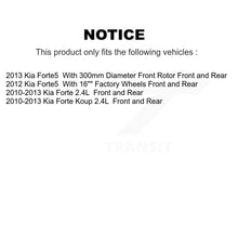 Charger l'image dans la galerie, Front Rear Disc Brake Rotors And Ceramic Pads Kit For Kia Forte Koup Forte5