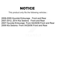 Charger l'image dans la galerie, Front Rear Disc Brake Rotor And Ceramic Pad Kit For Kia Sedona Hyundai Entourage