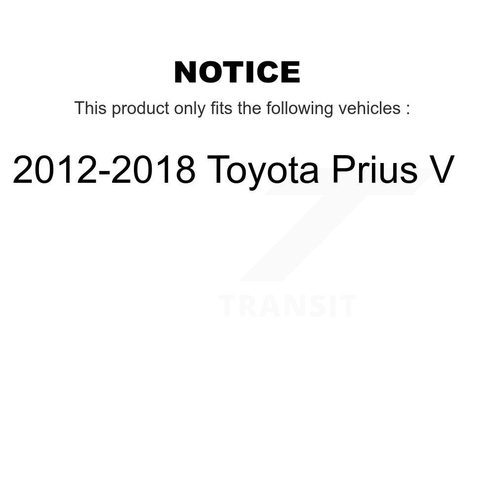 [Front+Rear] 2012-2018 Toyota Prius V Premium OE Brake Rotors & Ceramic Pads Kit For Max Braking