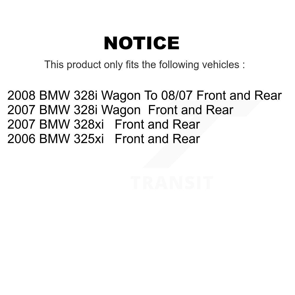 Front Rear Disc Brake Rotors And Ceramic Pads Kit For BMW 328i 328xi 325xi