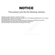 Load image into Gallery viewer, Front Rear Disc Brake Rotor &amp; Ceramic Pad Kit For Mercedes-Benz C230 C320 SLK350