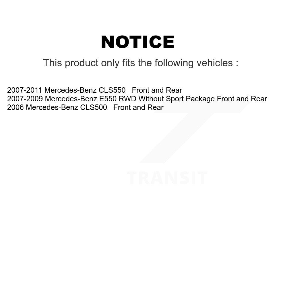Front Rear Disc Brake Rotor Ceramic Pad Kit For Mercedes-Benz CLS550 CLS500 E550