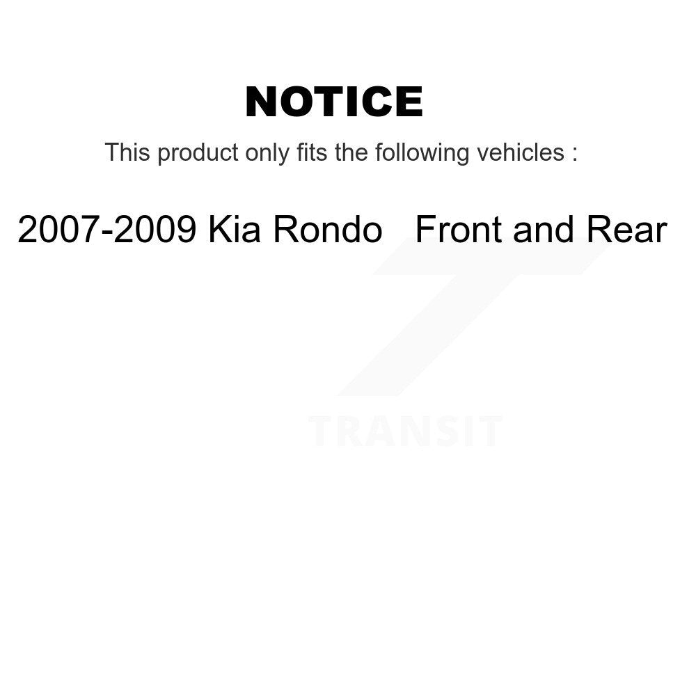 [Front+Rear] 2007-2009 Kia Rondo Premium OE Brake Rotors & Ceramic Pads Kit For Max Braking
