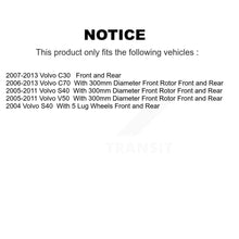 Load image into Gallery viewer, Front Rear Disc Brake Rotors And Ceramic Pads Kit For Volvo S40 C70 C30 V50