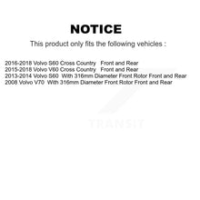 Load image into Gallery viewer, Front Rear Disc Brake Rotors Ceramic Pad Kit For Volvo S60 V60 Cross Country V70