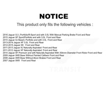 Charger l'image dans la galerie, Front Rear Disc Brake Rotors And Ceramic Pads Kit For Jaguar XF XJ XKR XK