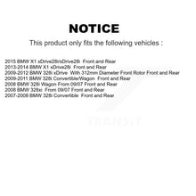 Load image into Gallery viewer, Front Rear Disc Brake Rotors And Ceramic Pads Kit For BMW 328i xDrive X1 328xi