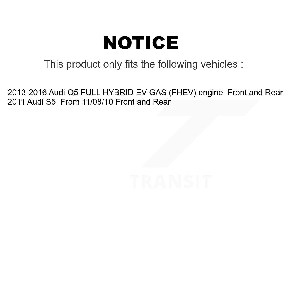 Front Rear Disc Brake Rotors And Ceramic Pads Kit For Audi Q5 S5