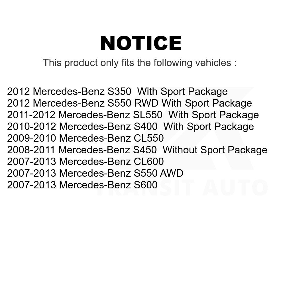 Front Rear Brake Rotor & Ceramic Pad Kit For Mercedes-Benz S550 SL550 S600 CL550