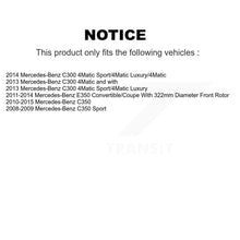 Load image into Gallery viewer, Front Rear Disc Brake Rotor And Ceramic Pad Kit For Mercedes-Benz E350 C300 C350