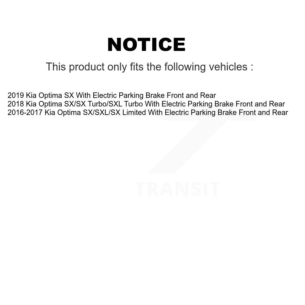 Front Rear Disc Brake Rotors And Ceramic Pads Kit For Kia Optima