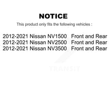 Load image into Gallery viewer, Front Rear Brake Rotor Ceramic Pad Kit For 2012-2021 Nissan NV2500 NV3500 NV1500