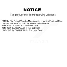 Load image into Gallery viewer, Front Rear Disc Brake Rotors And Ceramic Pads Kit For Hyundai Accent Kia Rio