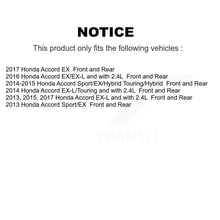 Charger l'image dans la galerie, Front Rear Disc Brake Rotors And Ceramic Pads Kit For Honda Accord