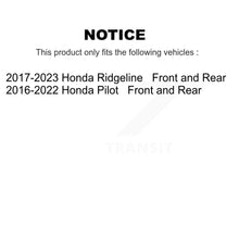 Charger l'image dans la galerie, Front Rear Disc Brake Rotors And Ceramic Pads Kit For Honda Pilot Ridgeline