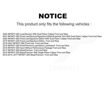 Charger l'image dans la galerie, Front Rear Disc Brake Rotors And Ceramic Pads Kit For INFINITI Q50 Q60