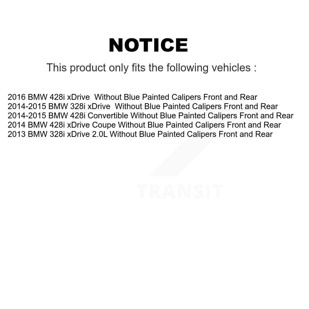 Front Rear Disc Brake Rotors And Ceramic Pads Kit For BMW 328i xDrive 428i