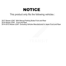Load image into Gallery viewer, Front Rear Disc Brake Rotors And Ceramic Pads Kit For Nissan LEAF