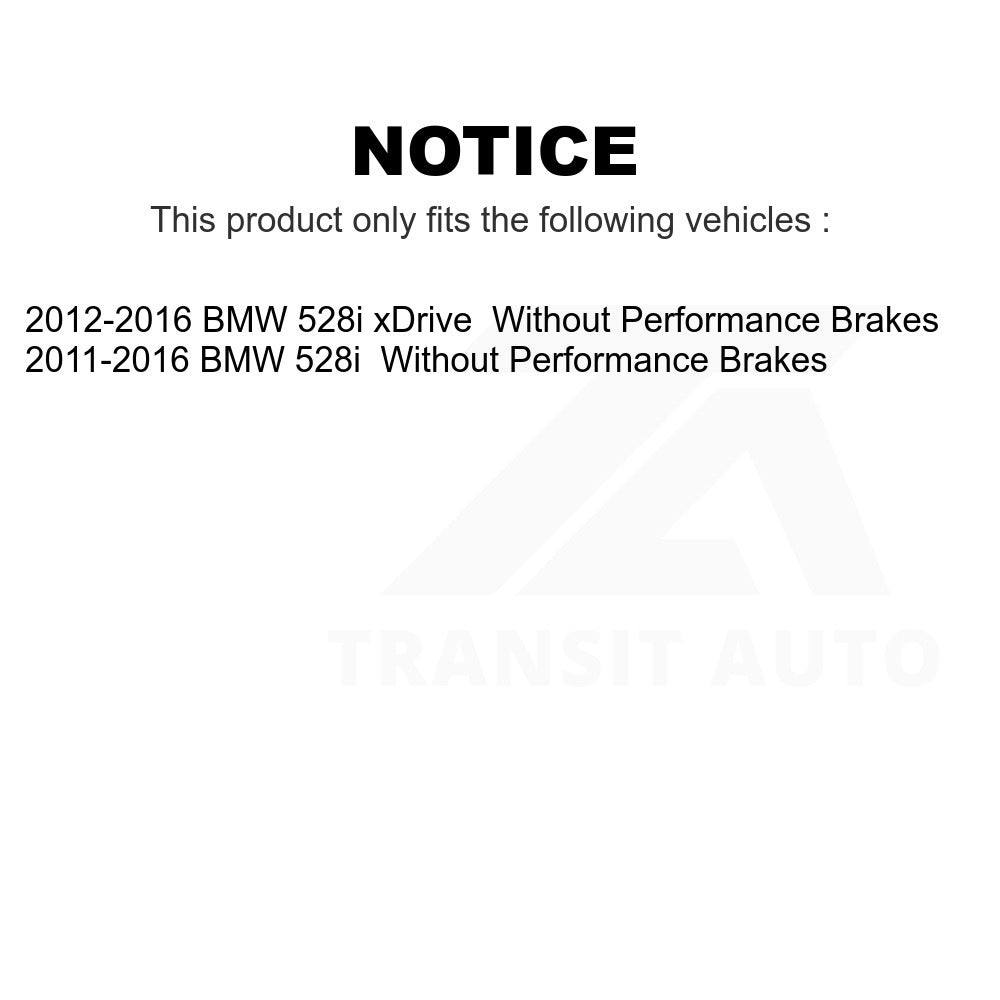 Front Rear Disc Brake Rotors And Ceramic Pads Kit For BMW 528i xDrive