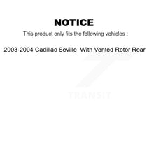 Load image into Gallery viewer, Rear Brake Rotors &amp; Ceramic Pad Kit For 03-04 Cadillac Seville With Vented Rotor