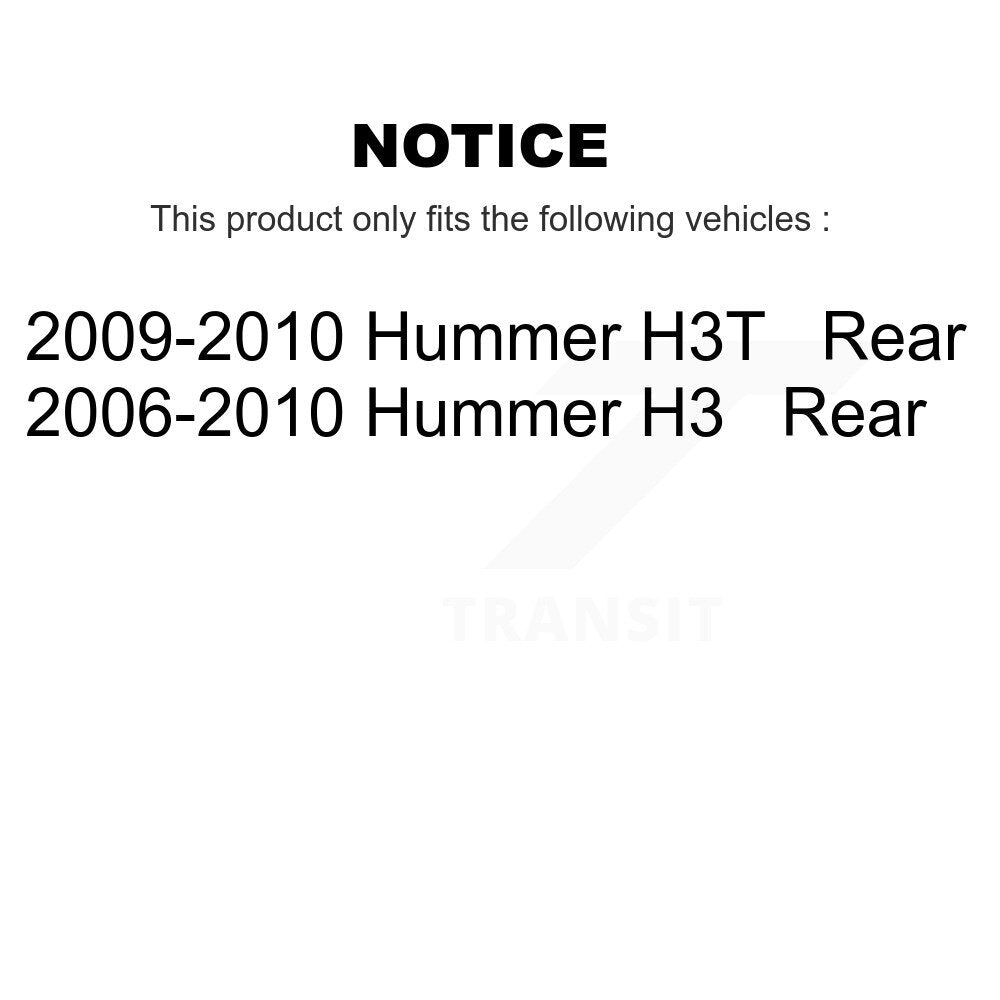 Rear Disc Brake Rotors And Ceramic Pads Kit For Hummer H3 H3T