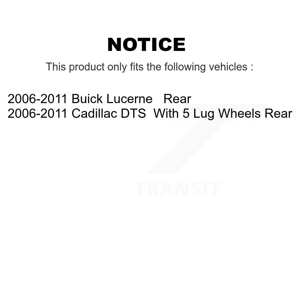 Rear Disc Brake Rotor & Ceramic Pad Kit For 2006-2011 Buick Lucerne Cadillac DTS