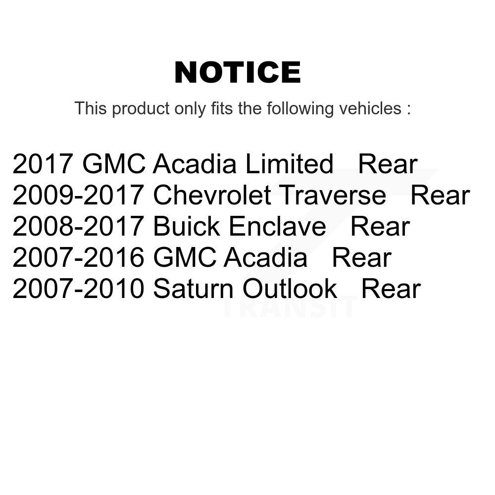 Rear Brake Rotor Ceramic Pad Kit For Chevrolet Traverse GMC Acadia Buick Enclave