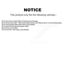 Charger l'image dans la galerie, Rear Brake Rotors &amp; Ceramic Pad Kit For Ford Explorer Police Interceptor Utility