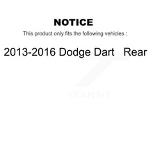 Charger l&#39;image dans la galerie, Rear Disc Brake Rotors And Ceramic Pads Kit For 2013-2016 Dodge Dart