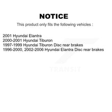 Charger l'image dans la galerie, Rear Disc Brake Rotors And Ceramic Pads Kit For Hyundai Elantra Tiburon