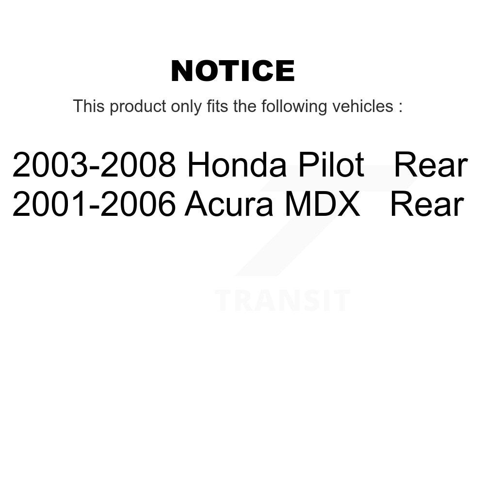 Rear Disc Brake Rotors And Ceramic Pads Kit For Honda Pilot Acura MDX