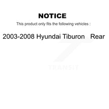 Charger l&#39;image dans la galerie, Kit de rotors de frein à disque arrière et plaquettes en céramique pour Hyundai Tiburon 2003-2008 