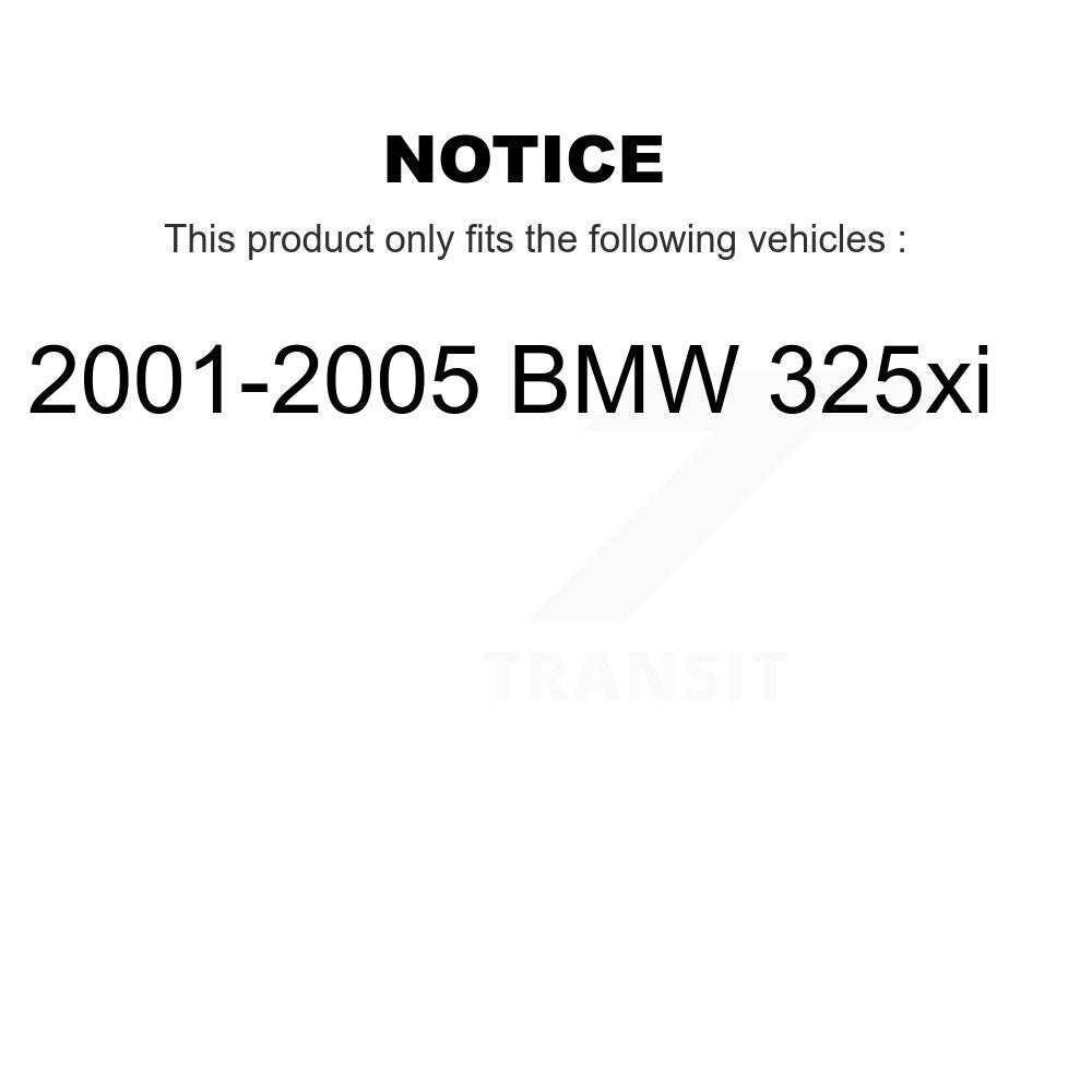 [Rear] 2001-2005 BMW 325xi Premium OE Brake Rotors & Ceramic Pads Kit For Max Braking
