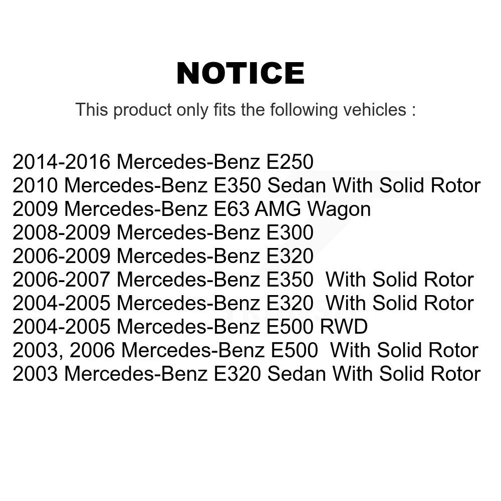 Rear Brake Rotor & Ceramic Pad Kit For Mercedes-Benz E320 E350 E500 E250 E63 AMG