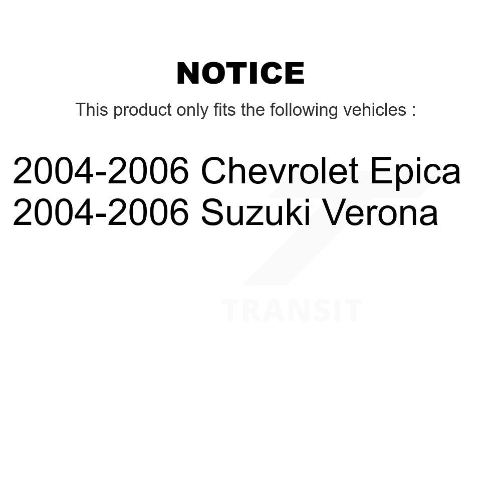 [Rear] 2004-2006 Chevrolet Epica Suzuki Verona Premium OE Brake Rotors & Ceramic Pads Kit For Max Braking