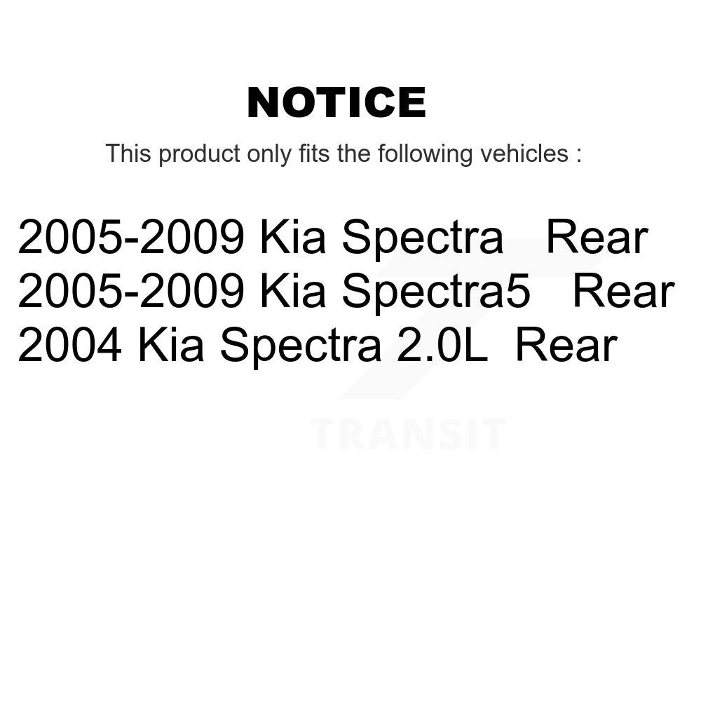 Rear Disc Brake Rotors And Ceramic Pads Kit For Kia Spectra Spectra5