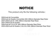 Load image into Gallery viewer, Rear Disc Brake Rotors And Ceramic Pads Kit For Audi A4 Quattro