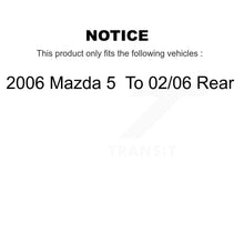 Load image into Gallery viewer, Rear Disc Brake Rotors And Ceramic Pads Kit For 2006 Mazda 5 To 02 06