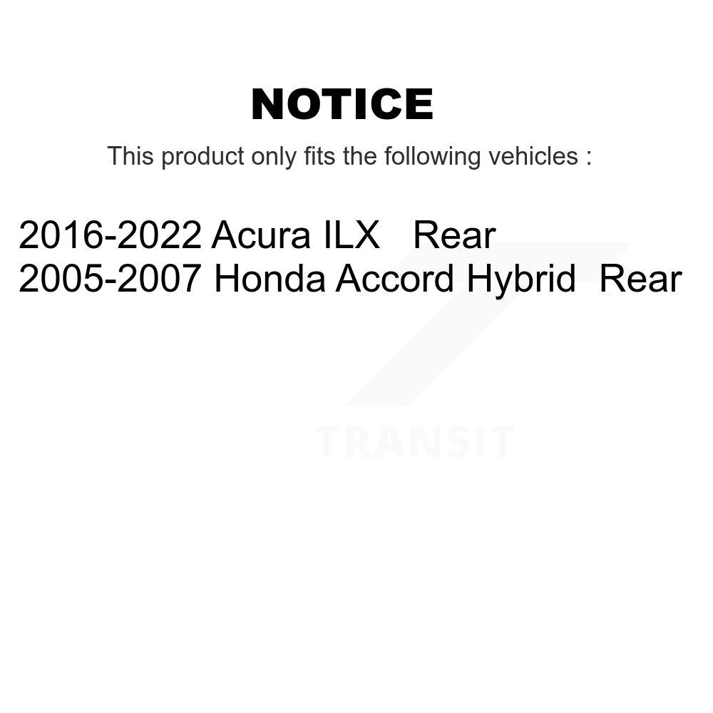 Rear Disc Brake Rotors And Ceramic Pads Kit For Honda Accord Acura ILX