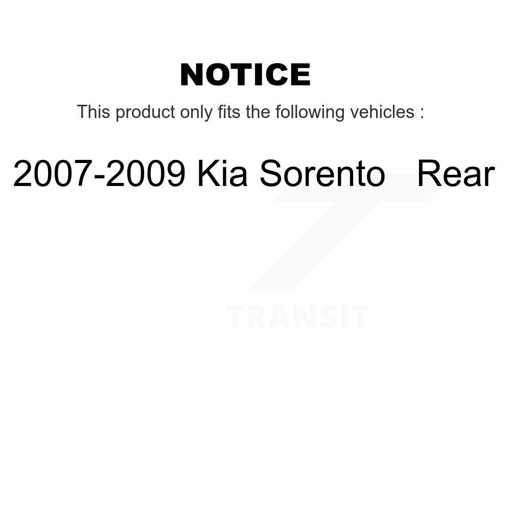 Rear Disc Brake Rotors And Ceramic Pads Kit For 2007-2009 Kia Sorento