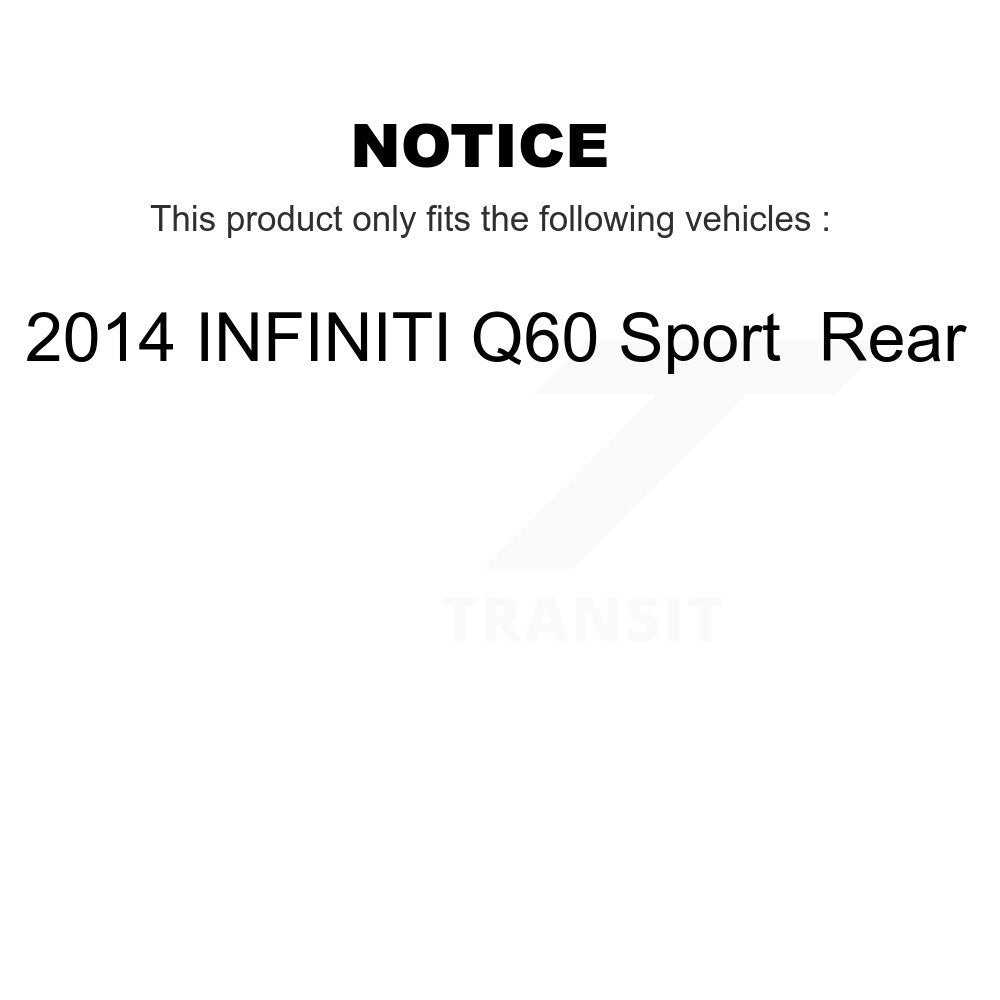 Rear Disc Brake Rotors And Ceramic Pads Kit For 2014 INFINITI Q60 Sport