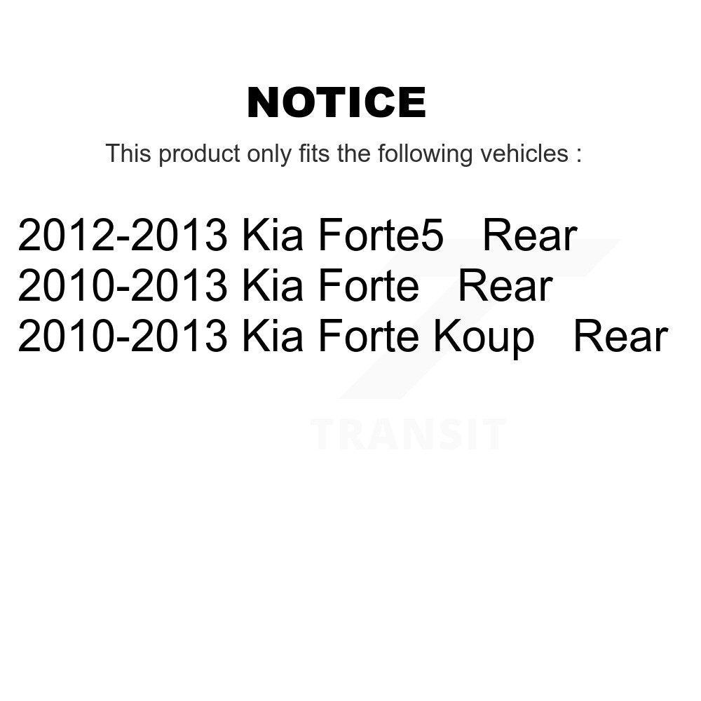 Rear Disc Brake Rotors And Ceramic Pads Kit For Kia Forte Koup Forte5