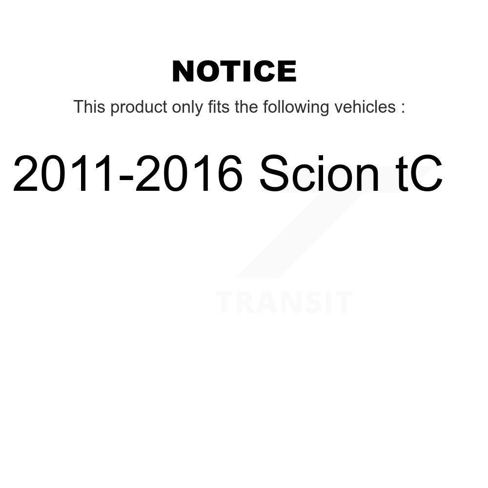 [Rear] 2011-2016 Scion tC Premium OE Brake Rotors & Ceramic Pads Kit For Max Braking