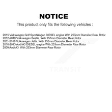 Load image into Gallery viewer, Rear Brake Rotor And Ceramic Pad Kit For Volkswagen Jetta Beetle Golf SportWagen