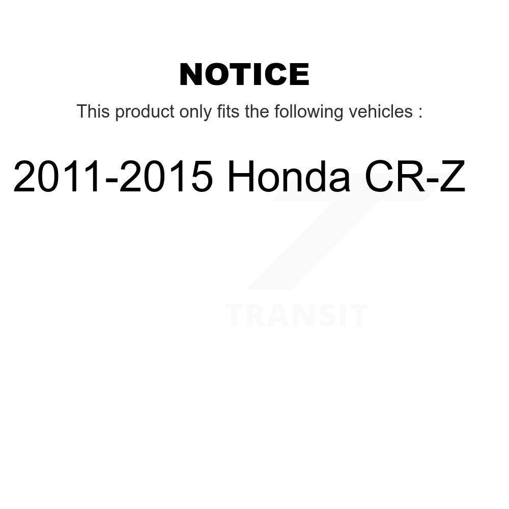 [Rear] 2011-2015 Honda CR-Z Premium OE Brake Rotors & Ceramic Pads Kit For Max Braking