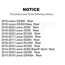 Charger l&#39;image dans la galerie, Rear Brake Rotors Ceramic Pad Kit For Lexus GS350 IS300 IS200t IS350 RC350 RC300