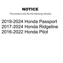 Charger l'image dans la galerie, Kit de rotors de frein à disque arrière et de plaquettes en céramique pour Honda Pilot Ridgeline Passport 