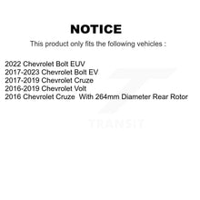Charger l'image dans la galerie, Rear Disc Brake Rotors And Ceramic Pads Kit For Chevrolet Cruze Volt Bolt EV EUV