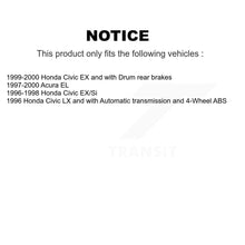 Charger l'image dans la galerie, Front Rear Disc Brake Rotors Ceramic Pad Drum Kit (7Pc) For Honda Civic Acura EL